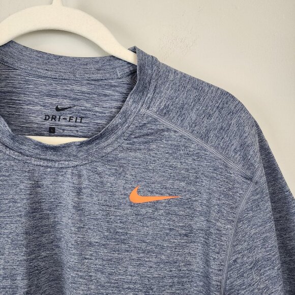 Nike short sleeve performance t shirt sz L men gray dri fit - Picture 2 of 7